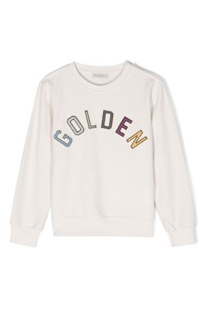 white cotton sweatshirt GOLDEN GOOSE KIDS | GKP01402P00154011788